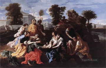El hallazgo de Moisés, pintor clásico Nicolas Poussin Pinturas al óleo